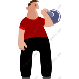 Strong Man Lifting Dumbbell