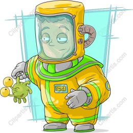 Space Scientist with Alien Companion