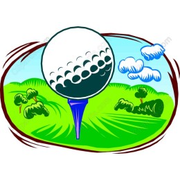 Vibrant Golf Tee and Ball