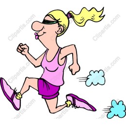 Energetic Woman Jogging