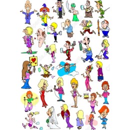 Cartoon Character Clipart Set - Vibrant Bundle