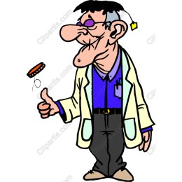 Quirky Scientist Cartoon