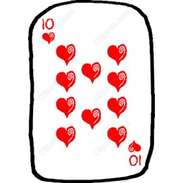 10 of Hearts Card