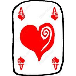 Artistic Ace of Hearts Card