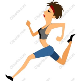 Energetic Running Woman