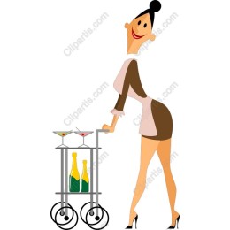 Stylish Bartender Cocktail Cart