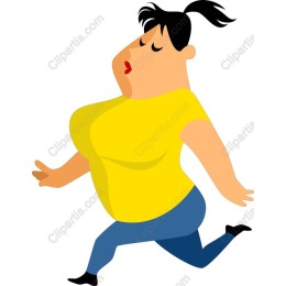 Energetic Woman Running