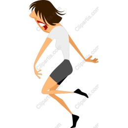 Energetic Jumping Woman