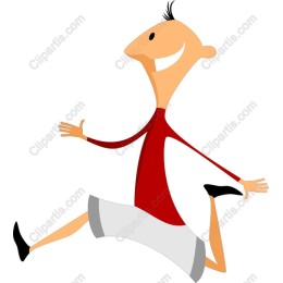 Cheerful Leaping Character