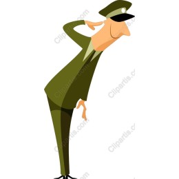 Charming Cartoon Military Officer
