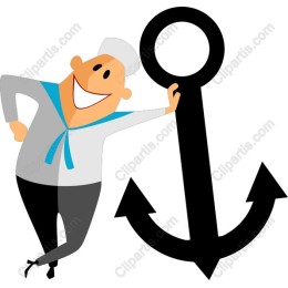 Cheerful Sailor and Anchor