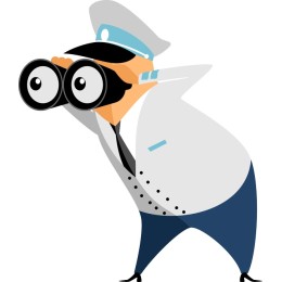 Curious Explorer with Binoculars