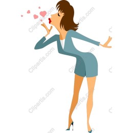 Charming Woman Blowing Kisses