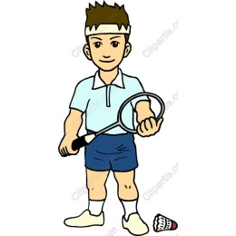 Cheerful Badminton Player