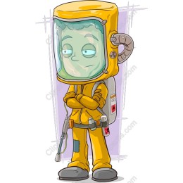 Cartoon Hazmat Character