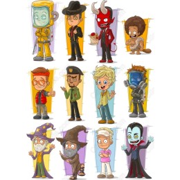 Whimsical Cartoon Character Bundle