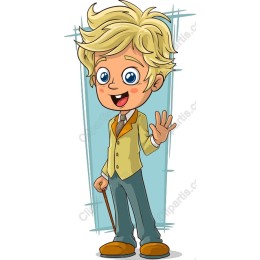 Cheerful Blond Boy