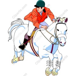 Equestrian Rider Jumping