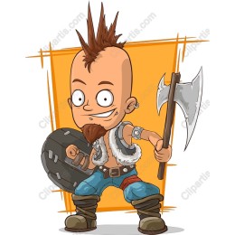 Quirky Cartoon Warrior