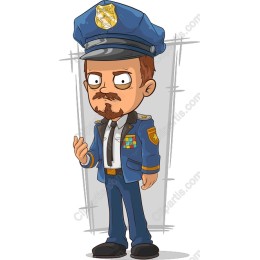 Charming Cartoon Police Officer