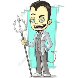 Debonair Cartoon Devil