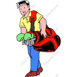 Cheerful Golfer with Golf Bag