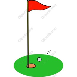 Golf Flag and Ball