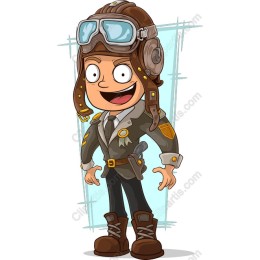 Cheerful Retro Pilot