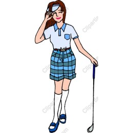Stylish Female Golfer