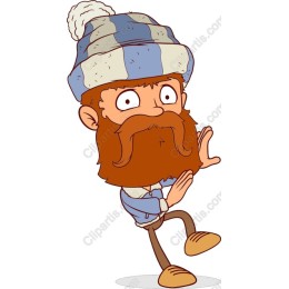 Whimsical Bearded Winter Character
