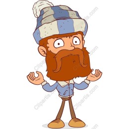 Cozy Bearded Cartoon Character