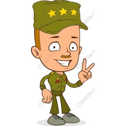Cheerful Cartoon Soldier