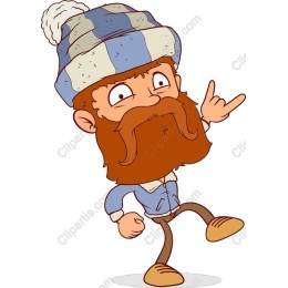 Playful Bearded Character