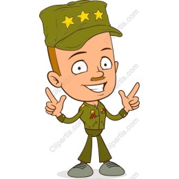 Cheerful Military Cartoon