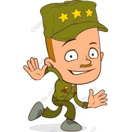 Cheerful Cartoon Soldier