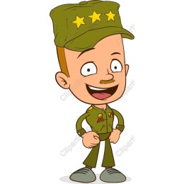 Cheerful Cartoon Soldier