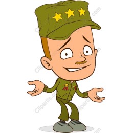 Cheerful Cartoon Soldier