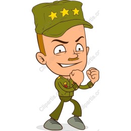 Cartoon Military Officer