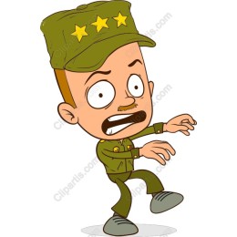 Startled Cartoon Soldier
