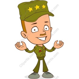 Cheerful Military Officer