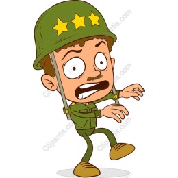 Comical Soldier in Distress