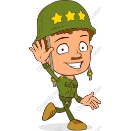 Cheerful Cartoon Soldier