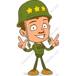 Adorable Cartoon Soldier