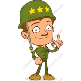 Cheerful Cartoon Soldier