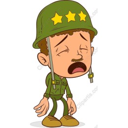 Distressed Cartoon Soldier