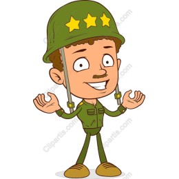 Cheerful Cartoon Soldier