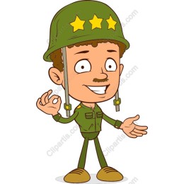 Cheerful Cartoon Soldier