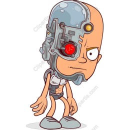 Futuristic Cartoon Cyborg