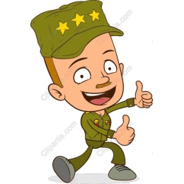 Cheerful Cartoon Soldier