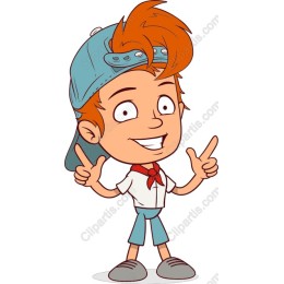 Cheerful Animated Boy